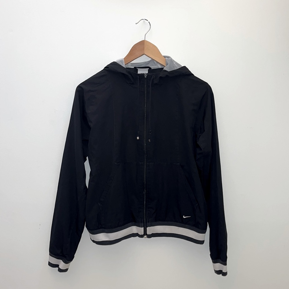 Black Nike Windbreaker Hooded Jacket